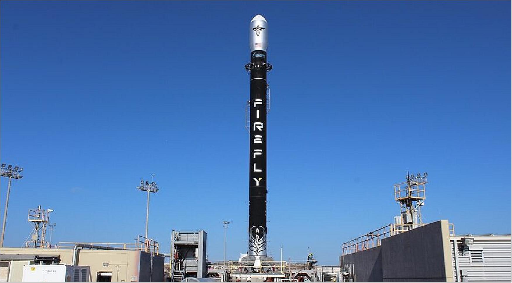Figure 2: Firefly STS will be responsible for government and commercial sales of its Alpha rocket as well as in-space transportation services and its Blue Ghost lunar lander (image credit: SpaceNews/Jeff Foust)
