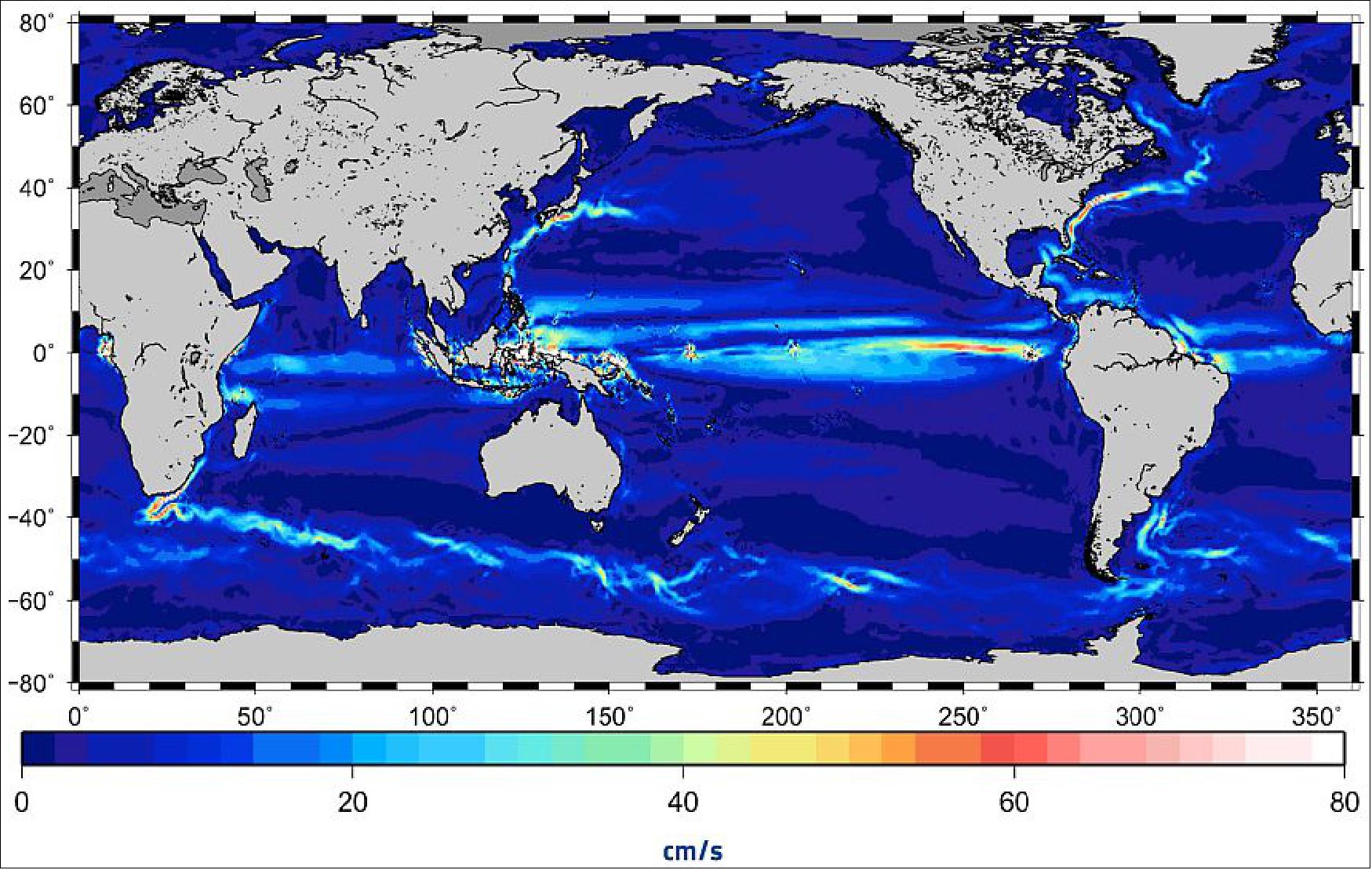 Figure 35: Ocean current from GOCE (image credit: ESA, CNES, CLS)