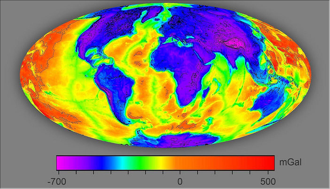 Figure 33: The Bouguer gravity anomaly (image credit: ESA, IRENA)