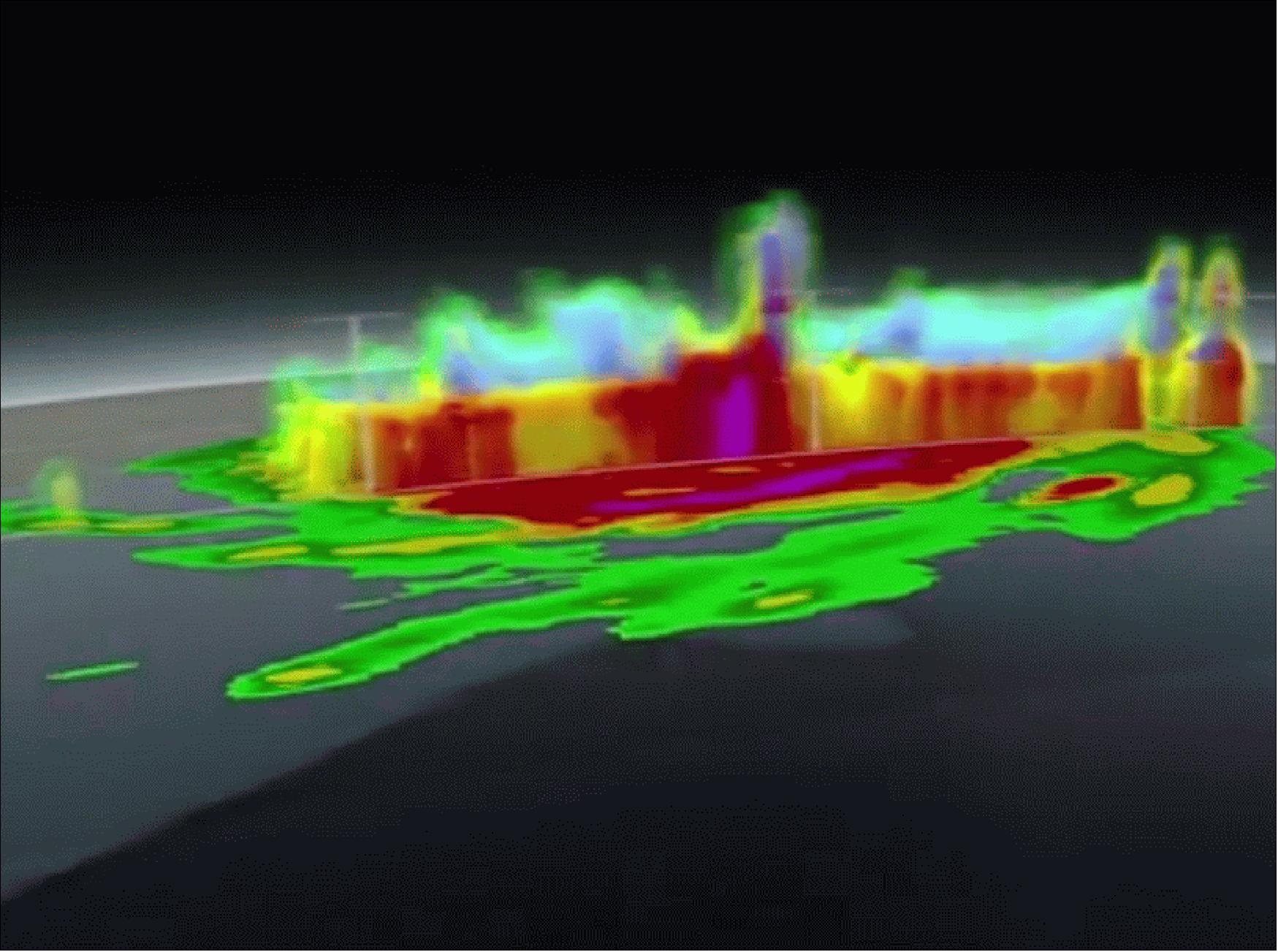 Figure 60: A 3-D view of Hurricane Arthur in July 2014, taken from instruments aboard the NASA/JAXA GPM observatory (image credit: NASA)