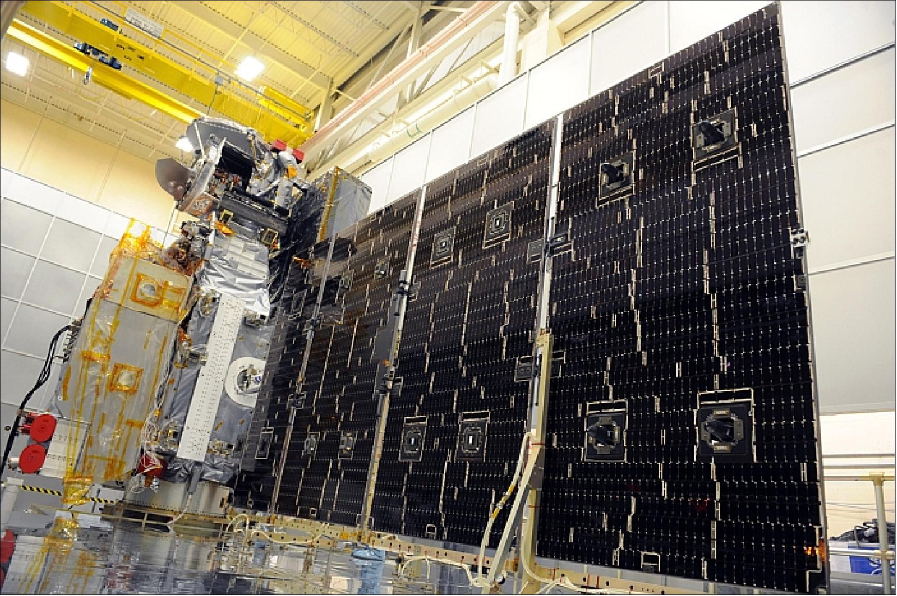 Figure 8: Photo of a deployed GPM solar array at NASA/GSFC (image credit: NASA)