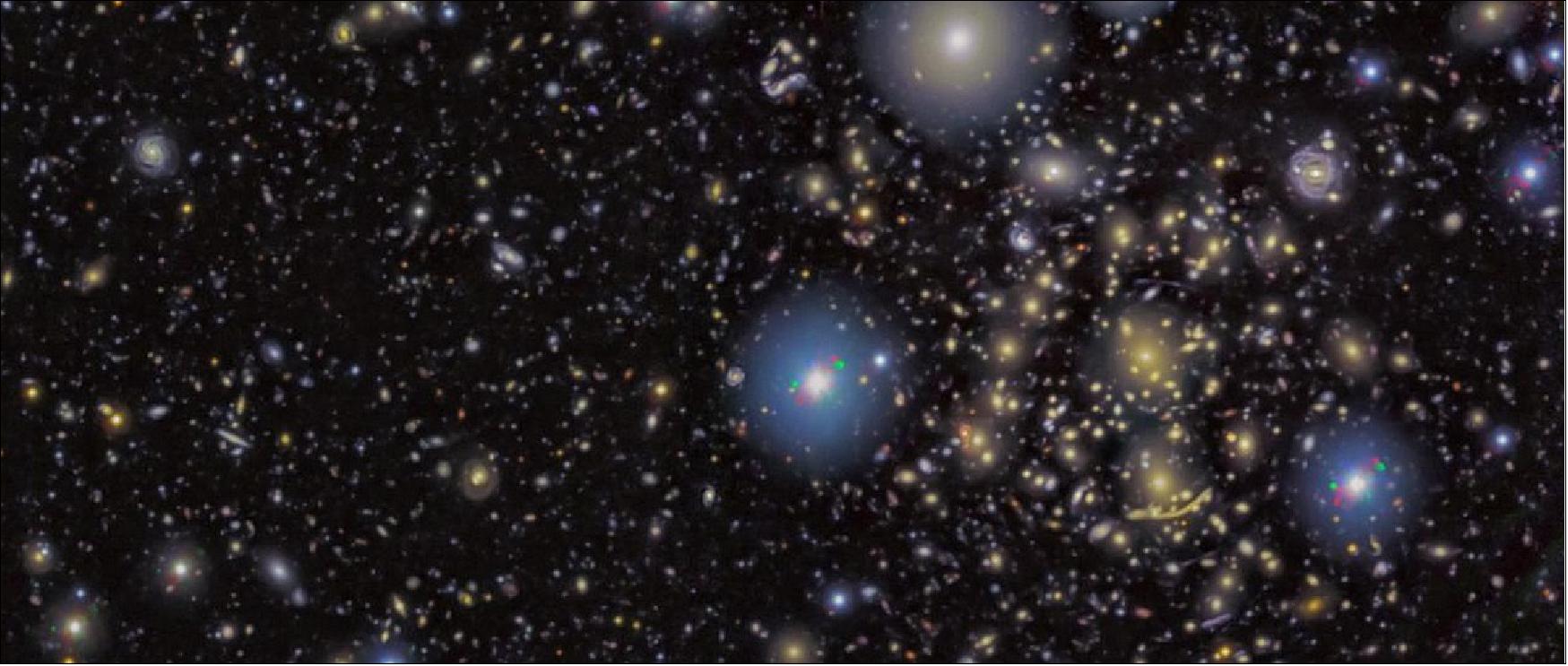Figure 6: Image of the galaxy cluster Abell 370, one of the regions of the sky observed in the SHARDS Frontier Fields project. This is the deepest image ever taken to detect galaxies with emission lines, which are actively forming stars (image credit: GTC or GRANTECAN)