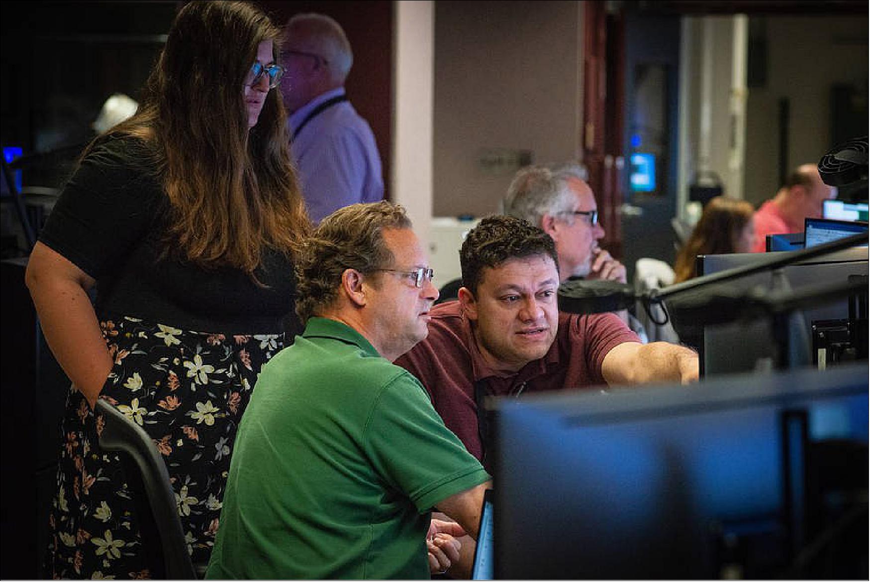 Figure 69: Members of the Hubble operations team work in the control room July 15 to restore Hubble to science operations (image credit: NASA/GSFC, Rebecca Roth)