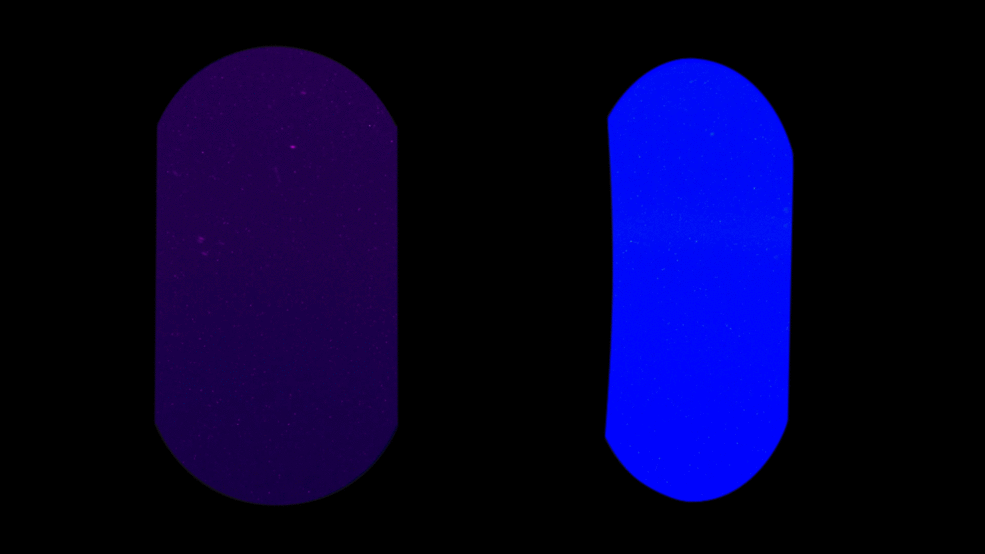 Figure 31: At night, the Far Ultraviolet Instrument measures the density of the ionosphere. The pink light (left) is nitrogen emissions. The green light (blue) is oxygen emissions (image credit: NASA/ICON/Harald Frey/Thomas Bridgman/Joy Ng)