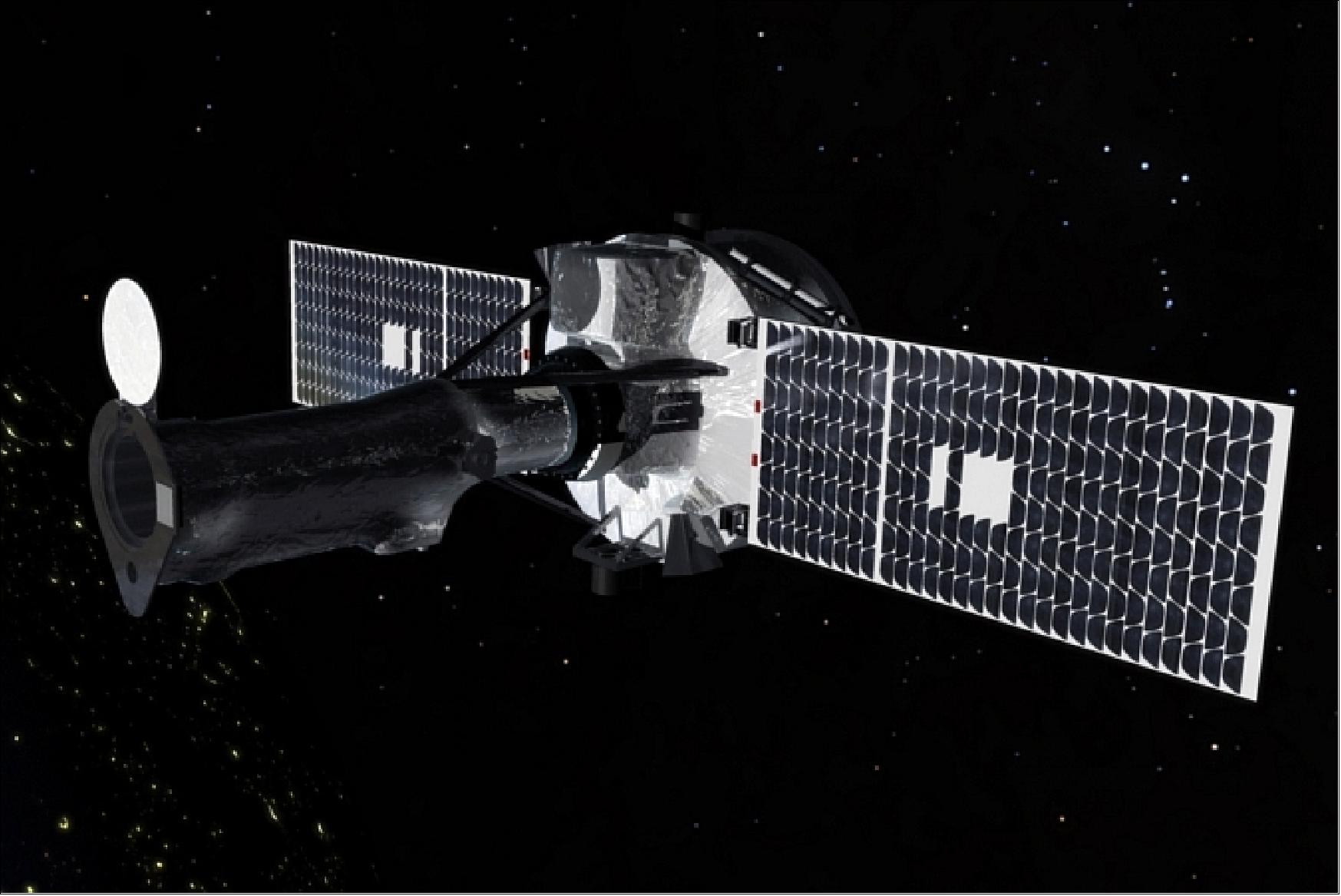Figure 26: Artist's rendition of the IRIS spacecraft on orbit (image credit: NASA/GSFC)