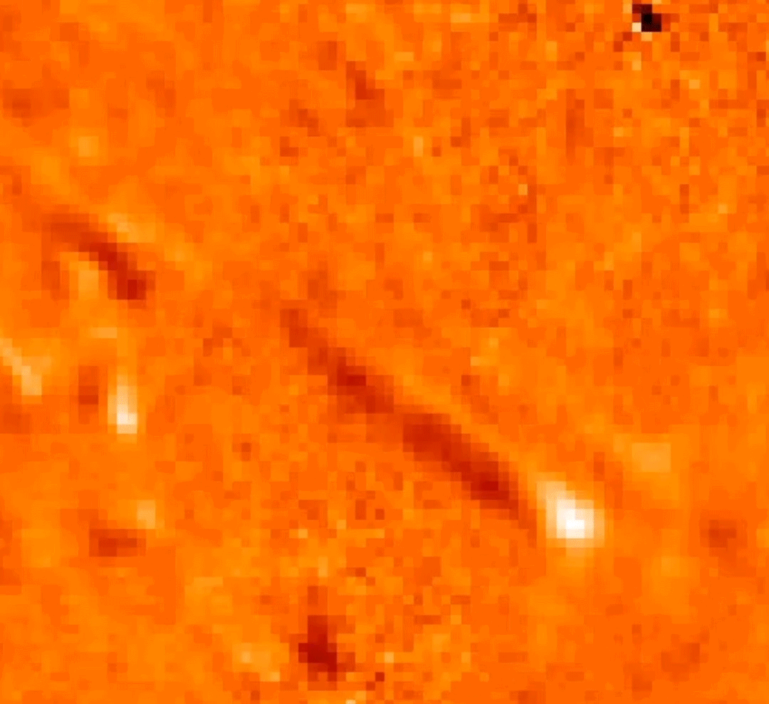 Figure 12: Images from IRIS show the tadpole-shaped jets containing pseudo-shocks streaking out from the Sun (image credit: Abhishek Srivastava IIT (BHU)/Joy Ng, NASA’s Goddard Space Flight Center)