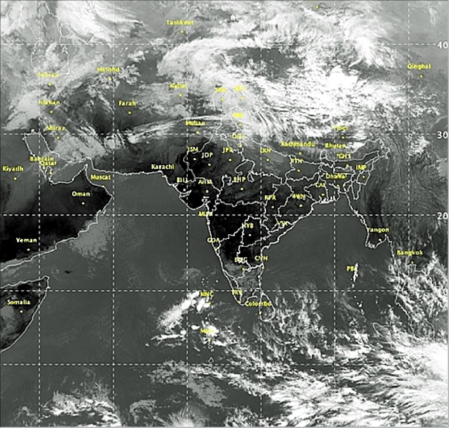 Figure 6: Image acquired by INSAT-3D (image credit: IMD)