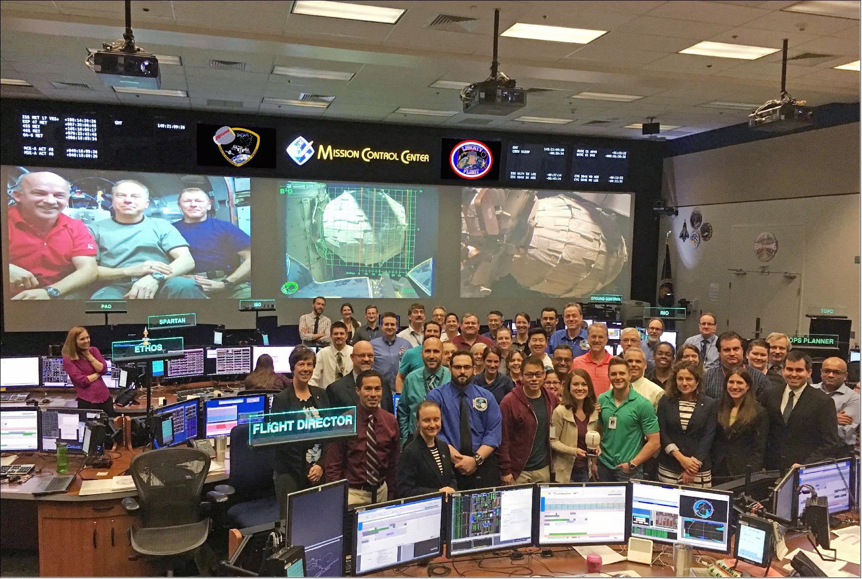 Figure 11: The Bigelow and NASA Mission Control teams stand by as BEAM is expanded on the space station (image credit: NASA)