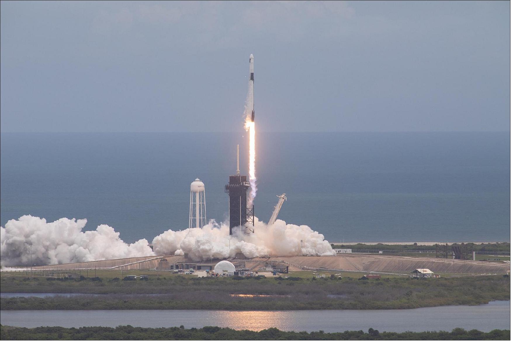 Figure 1: he SpaceX Falcon 9 rocket carrying the Dragon cargo capsule lifts off from Launch Complex 39A at NASA’s Kennedy Space Center in Florida on June 3, 2021, on the company’s 22nd Commercial Resupply Services mission for the agency to the International Space Station(photo credit: NASA/Kim Shiflett) 3)