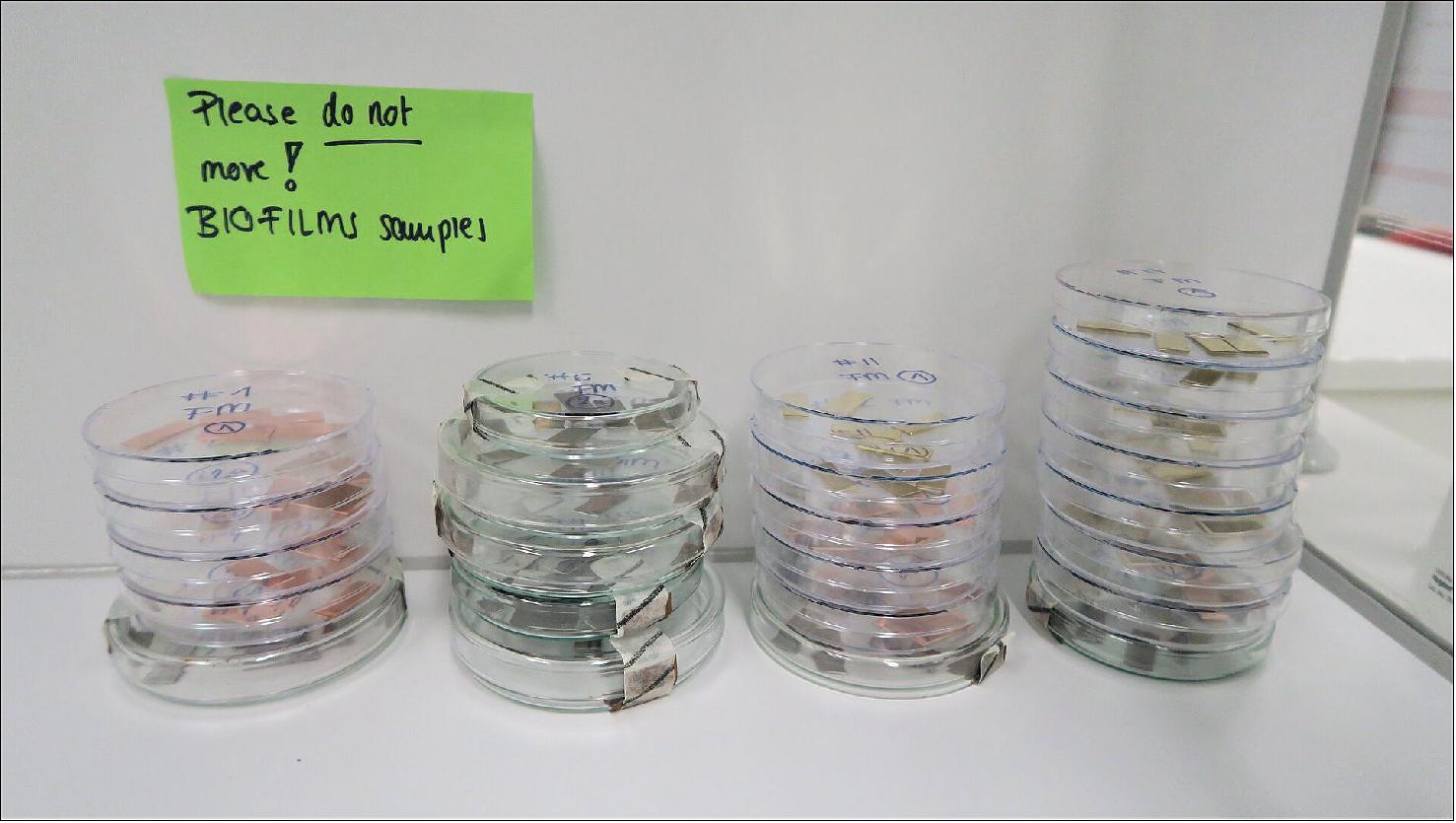 Figure 9: Samples of the Biofilms experiment are headed to the ISS on the SpaceX CRS-23 resupply mission (image credit: DLR (CC-BY-NC-ND 3.0))