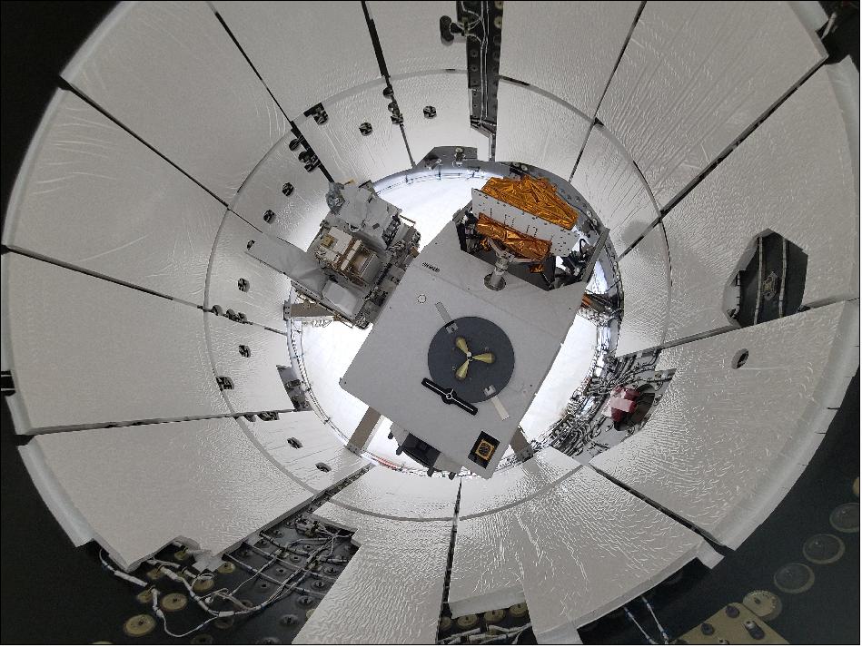 Figure 11: COWVR and TEMPEST instruments in the trunk of a SpaceX Dragon cargo spacecraft (image credit: SpaceX)