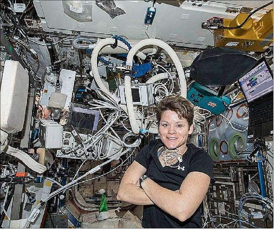 Figure 92: Anne McClain on board the International Space Station (image credit: NASA)
