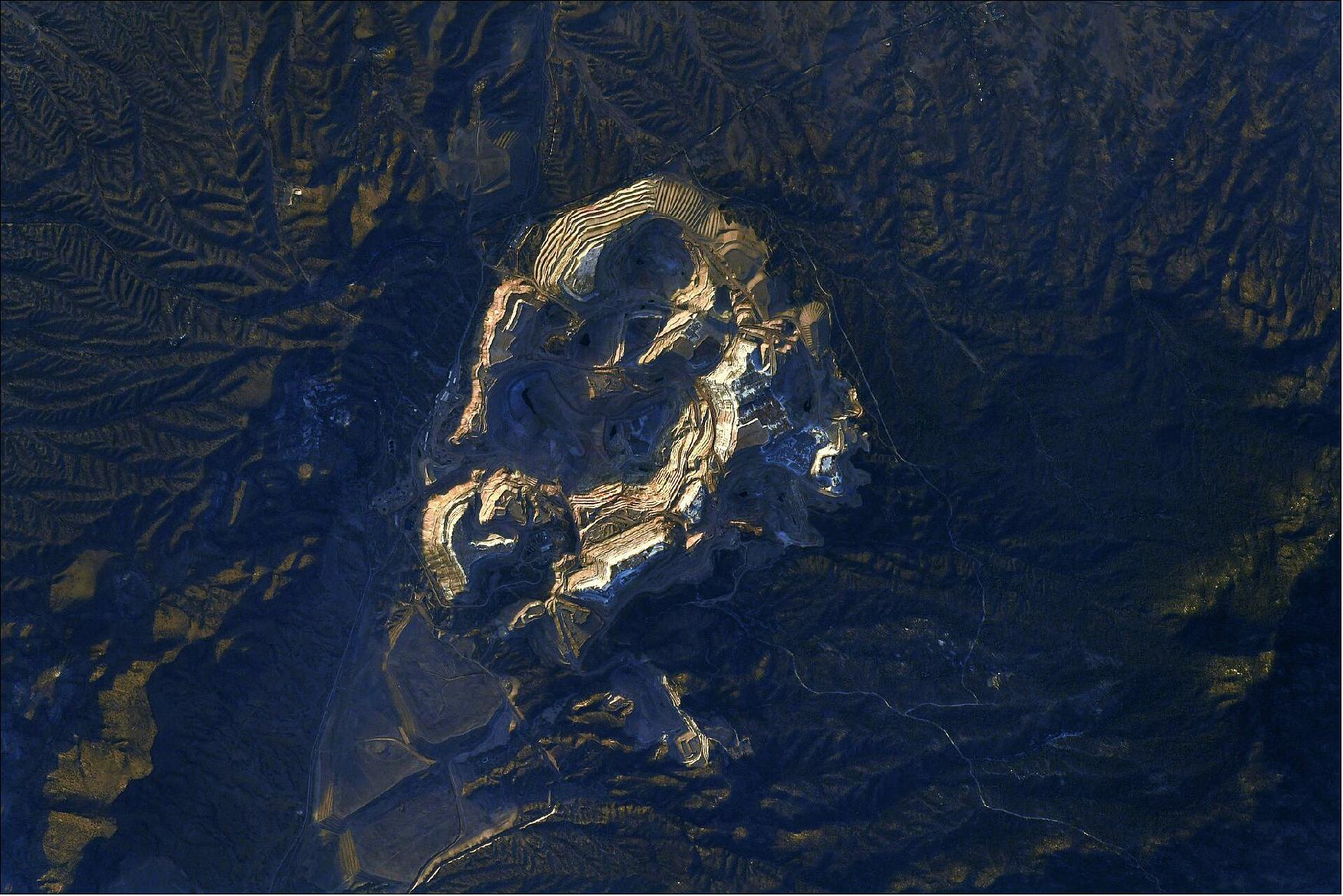Figure 67: The Tyrone Mine is located in the Burro Mountains Mining District, Grant County, New Mexico, USA (image credit: ESA/NASA–T. Pesquet)