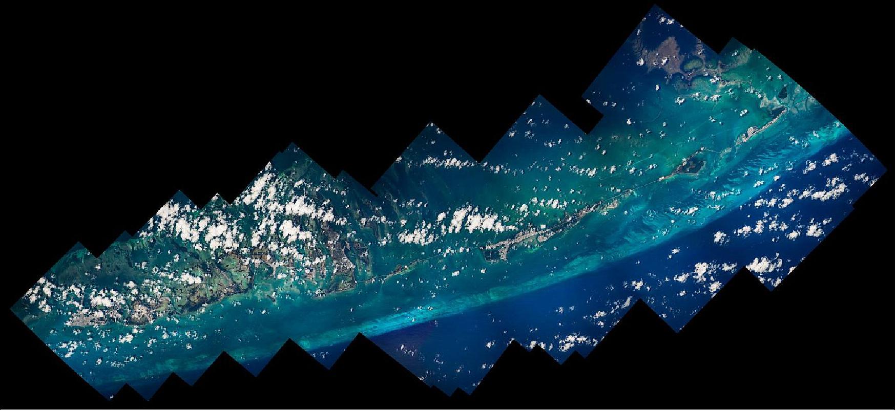 Figure 36: Thomas asked to have the series of highly zoomed-in pictures aligned into this collage to show the area in detail. The International Space Station flies at roughly 400 km altitude so Thomas uses the longest lenses available onboard (image credit: ESA/NASA–T. Pesquet/W. Harold)