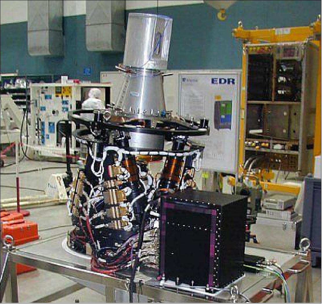 Figure 25: Photo of the Hexapod assembly below the SAGE-III instrument (image credit: ESA)