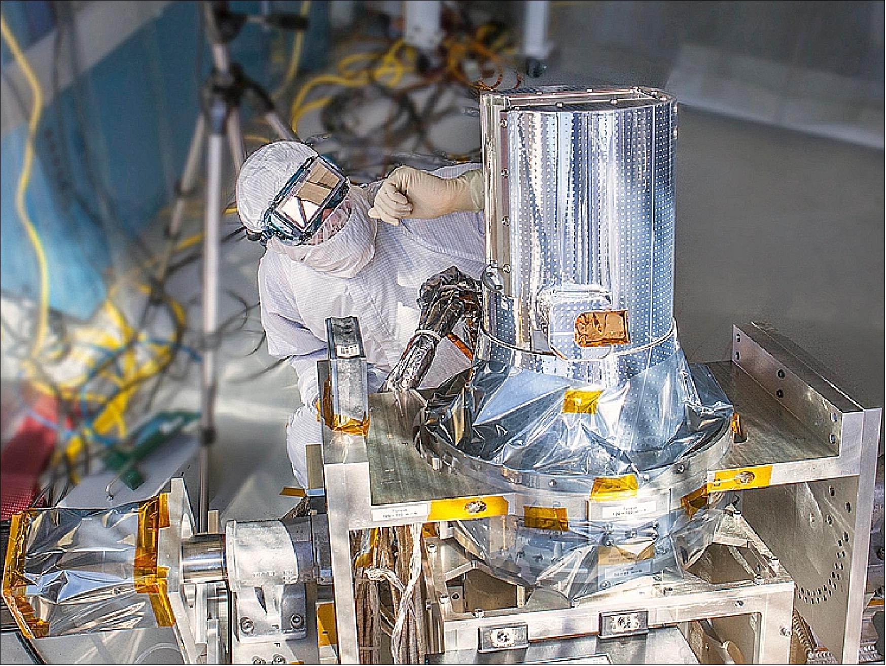 Figure 21: NASA/LaRC scientists are checking SAGE-III in preparation for its trip to the International Space Station (image credit: NASA/LaRC)