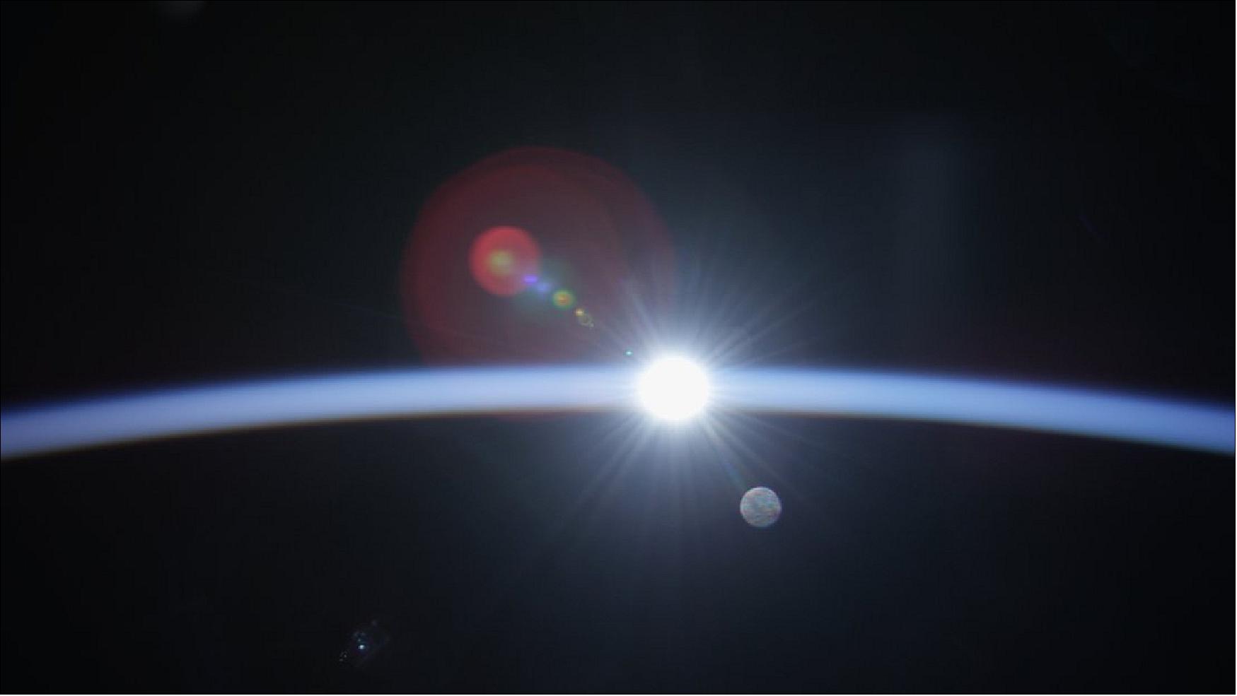 Figure 12: Sunrise seen from the International Space Station by ESA astronaut Paolo Nespoli (image credit: ESA/NASA)