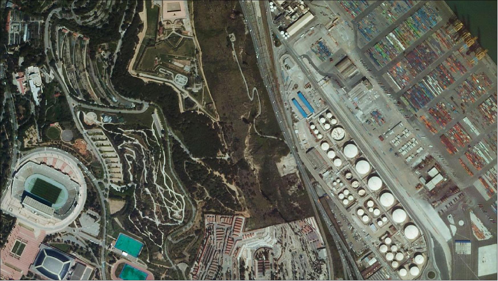 Figure 8: Image of Barcelona, Spain, acquired from the Iris camera (image credit: UrtheCast)