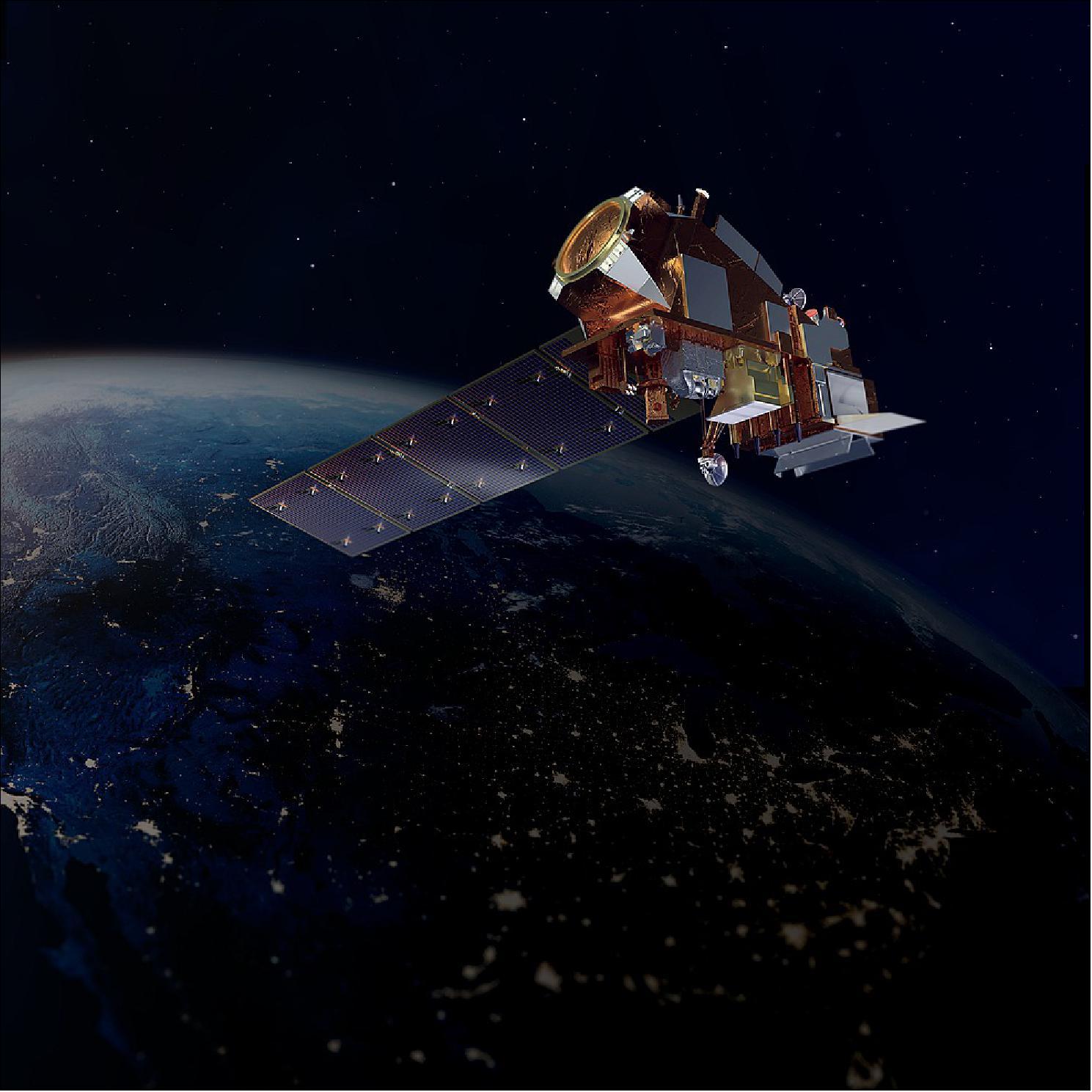Figure 3: An artist's rendering of the JPSS-2 satellite, which will be renamed NOAA-21 once in orbit (image credit: NOAA)