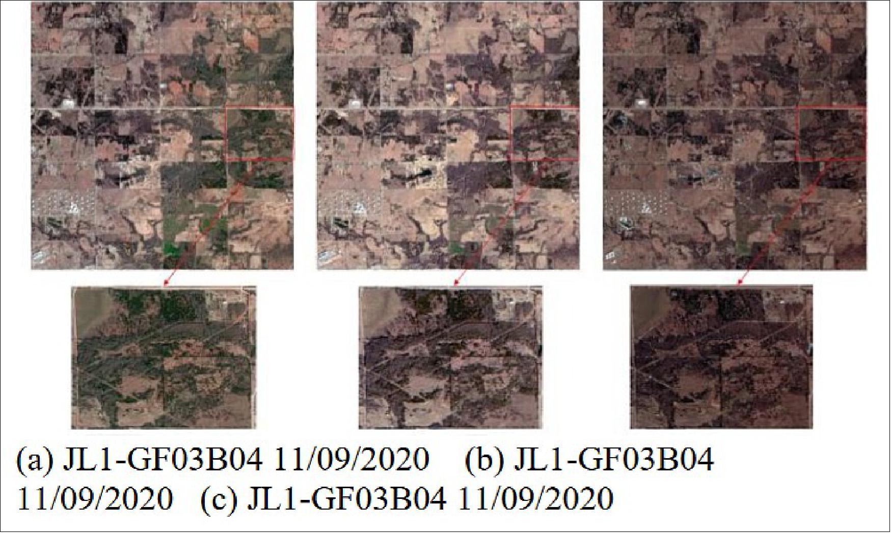 Figure 5: Multi-temporal images(partial) of the US (image credit: CGSTL, HEAD)