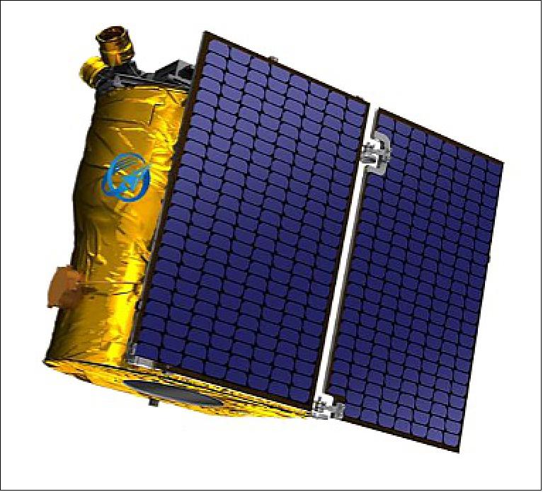 Figure 1: Artist's rendering of the JL1-GF03 microsatellite (image credit: CGSTL, HEAD)