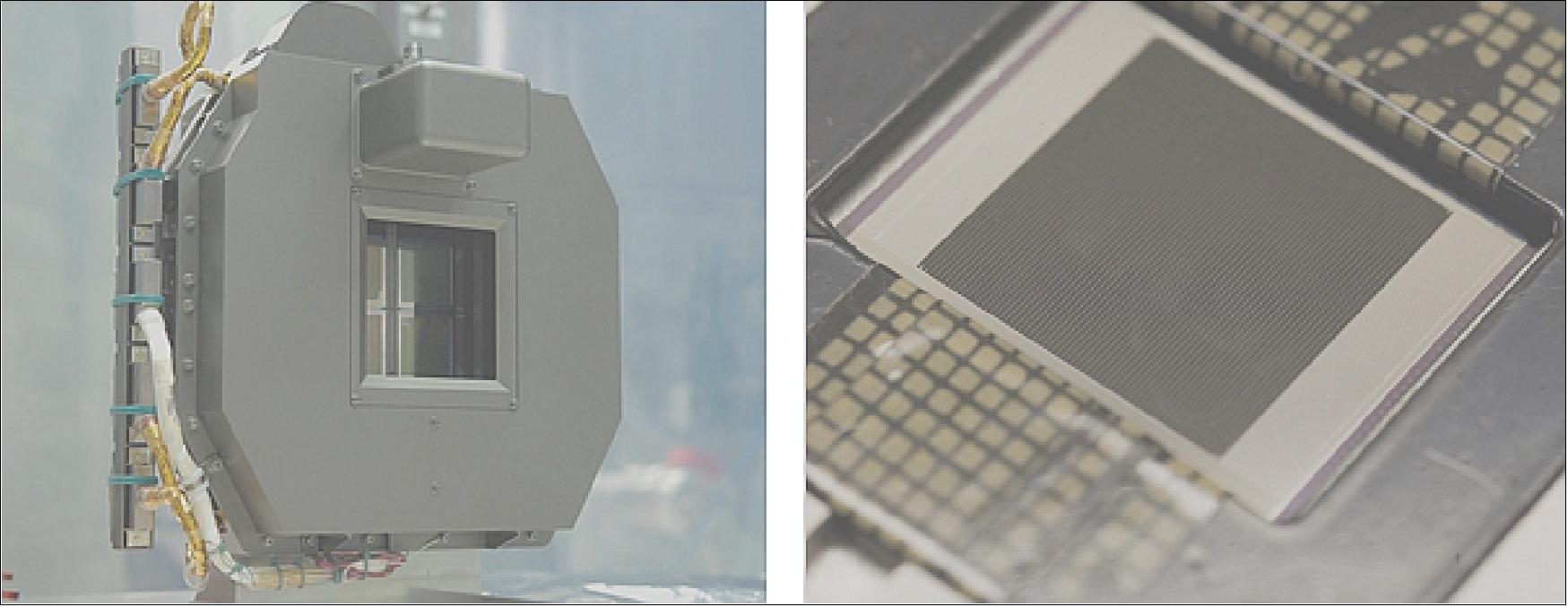 Figure 47: Left: The NIRSpec instrument micro shutters – front view. Right: The NIRSpec instrument micro shutters – rear view (image credit: NASA)