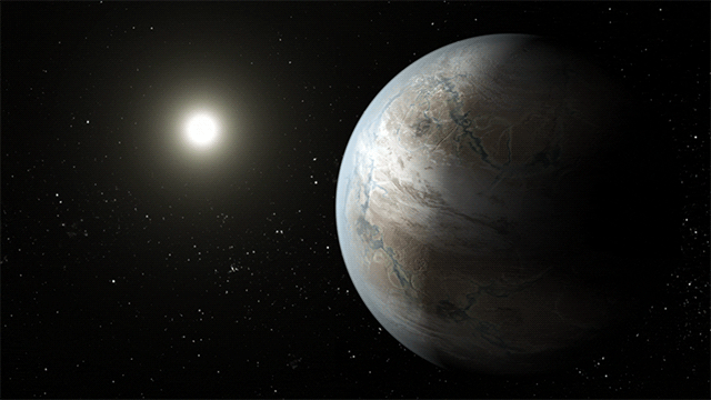 Figure 16: This illustration depicts one possible appearance of the planet Kepler-452b, the first near-Earth-size world to be found in the habitable zone of a star similar to our Sun (image credits: NASA Ames/JPL-Caltech/T. Pyle)