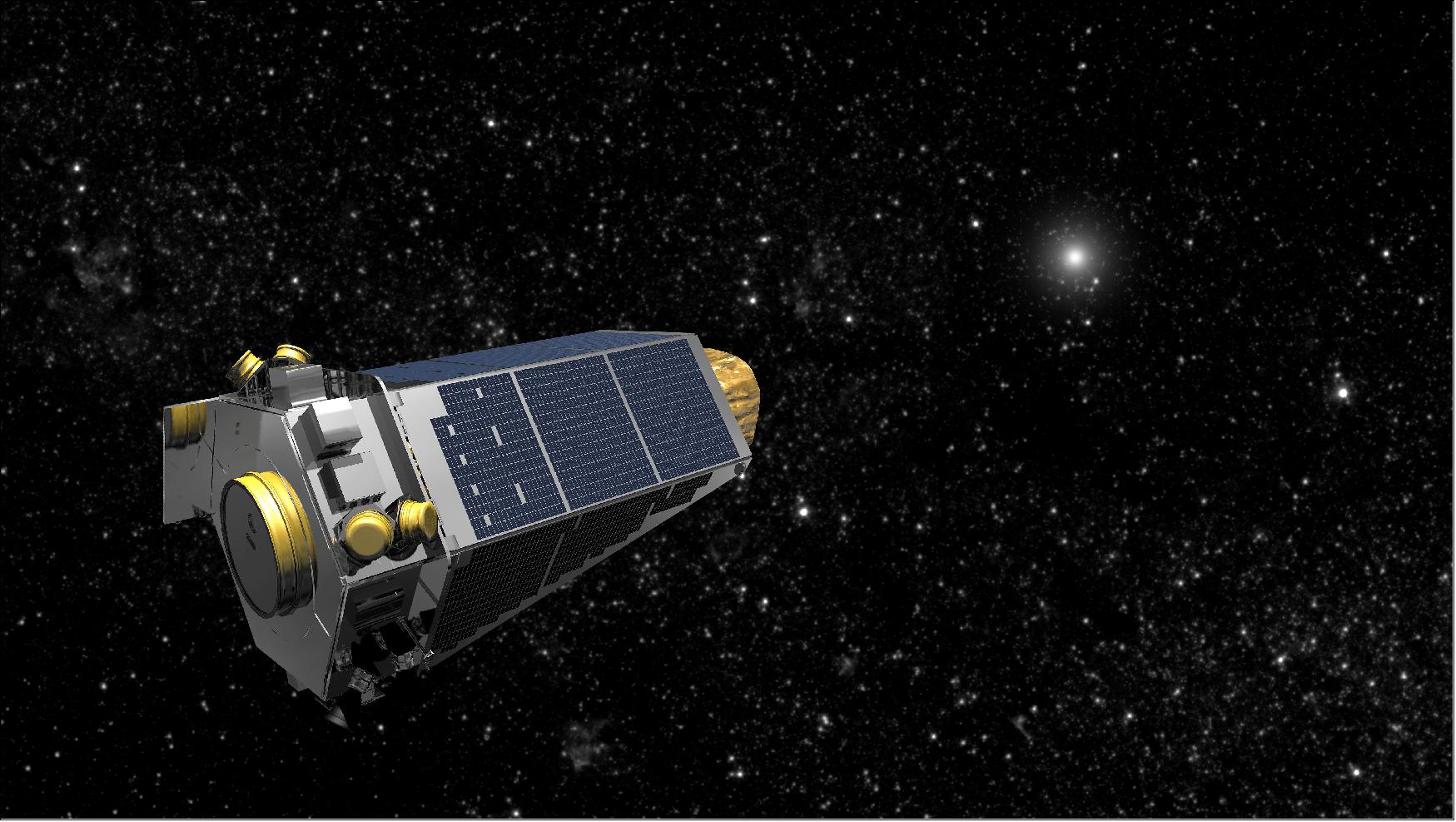 Figure 7: Illustration of the Kepler spacecraft in orbit (image credit: NASA)