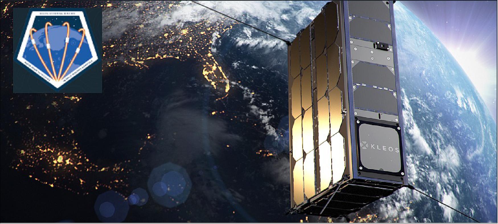 Figure 5: Artistic rendition of a Kleos Space Scouting Mission satellite on-orbit (image credit: Kleos)