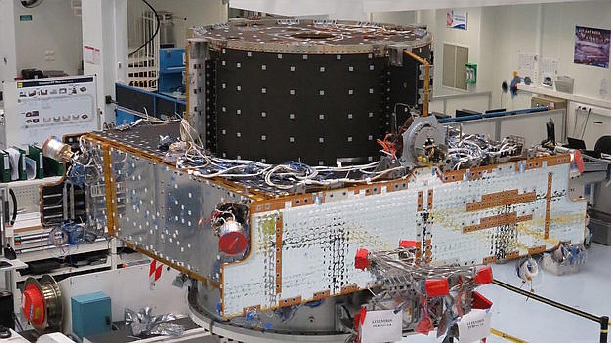 Figure 4: Photo of the first assembled Spacebus Neo module is pictured at Thales Alenia Space, Cannes, France (image credit: TAS)