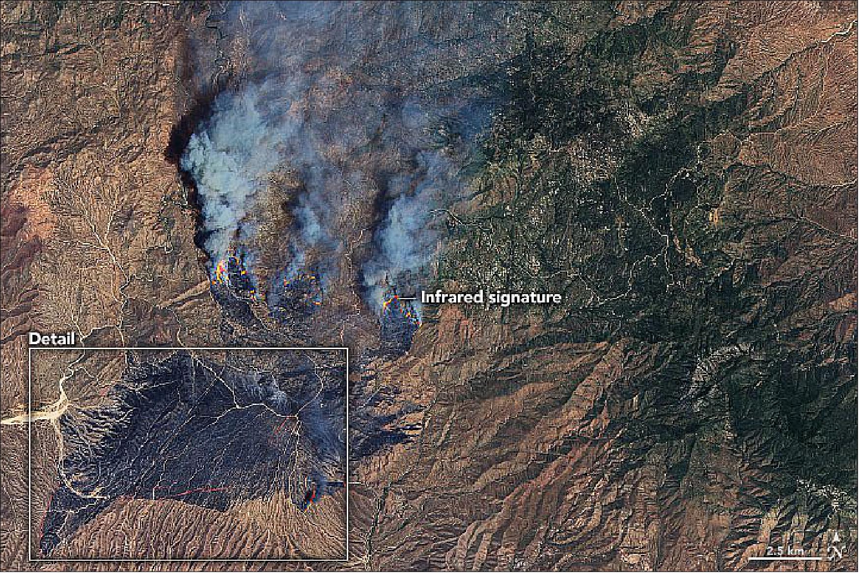 Figure 75: Overall Bush fire burn scar of the Arizona fire on June 14 2020 (image credit: NASA Earth Observatory)