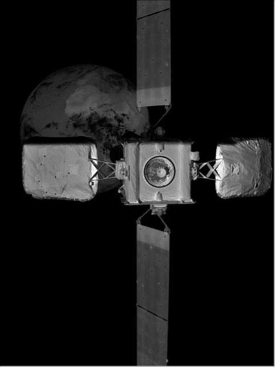Figure 7: An image of Intelsat 10-02 taken by MEV-2’s infrared wide field of view camera at 15m away (image credit: Northrop Grumman)