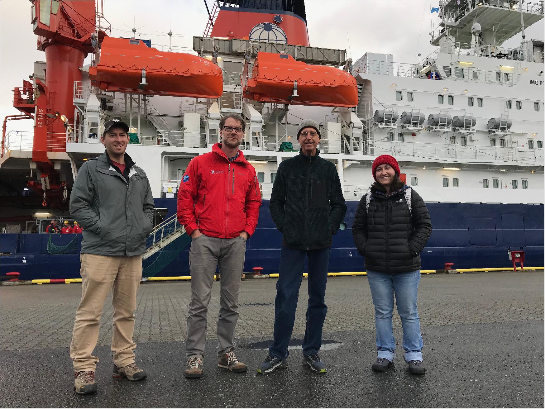 Figure 56: Some of the PSD team in Tromsø, Norway, (L-R) Chris Cox, Matt Shupe, Byron Blomquist, Sara Morris (Photo credit: Sara Morris, CIRES)