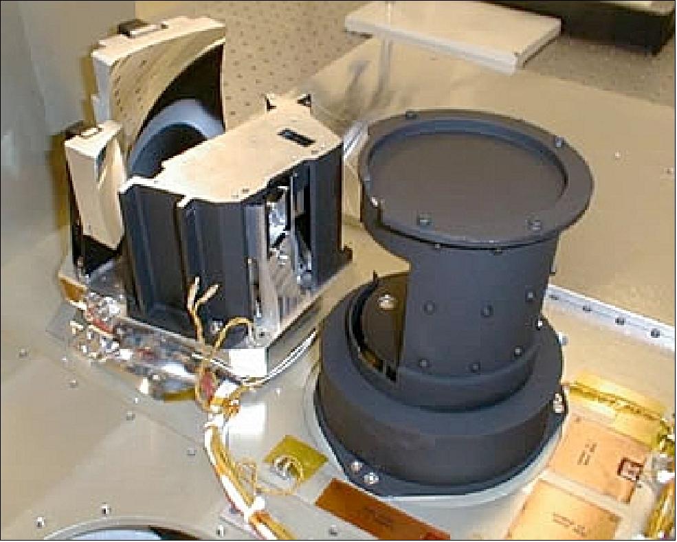 Figure 30: Photo of the scan mirror and telescope (image credit: ICL)