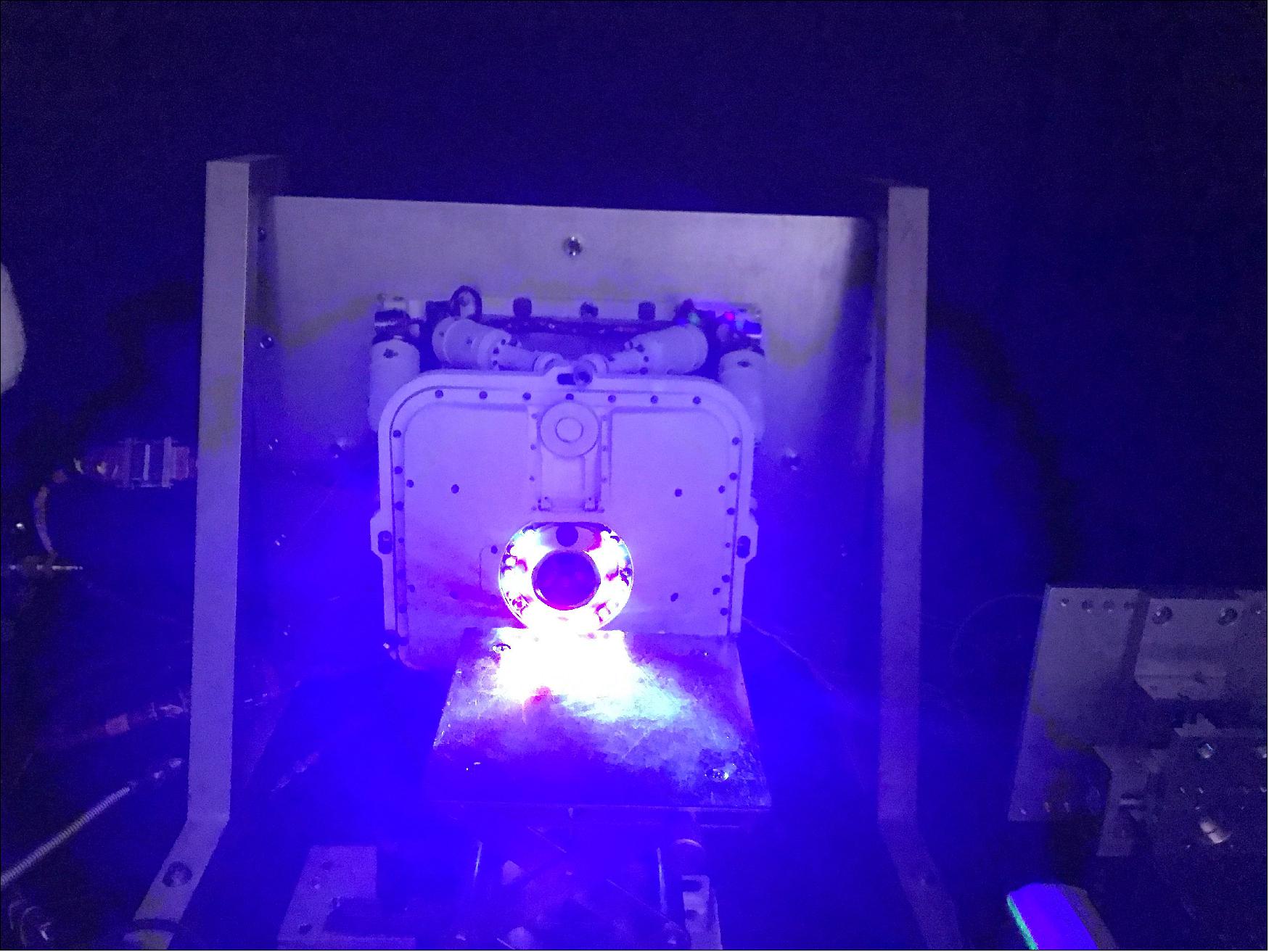 Figure 18: PIXL, one of seven instruments aboard NASA's Perseverance Mars rover, is equipped with light diodes circling its opening to take pictures of rock targets in the dark. Using artificial intelligence, PIXL relies on the images to determine how far away it is from a target to be scanned (image credit: NASA/JPL-Caltech)