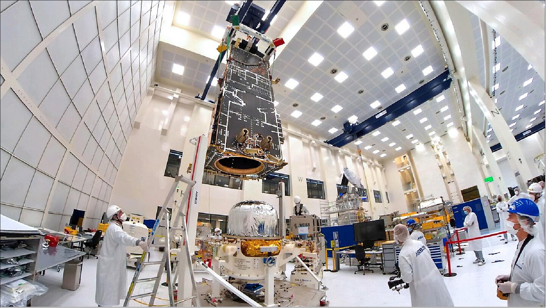 Figure 5: Next generation weather satellite successfully passes another crucial step in the integration process (image credit: Airbus)