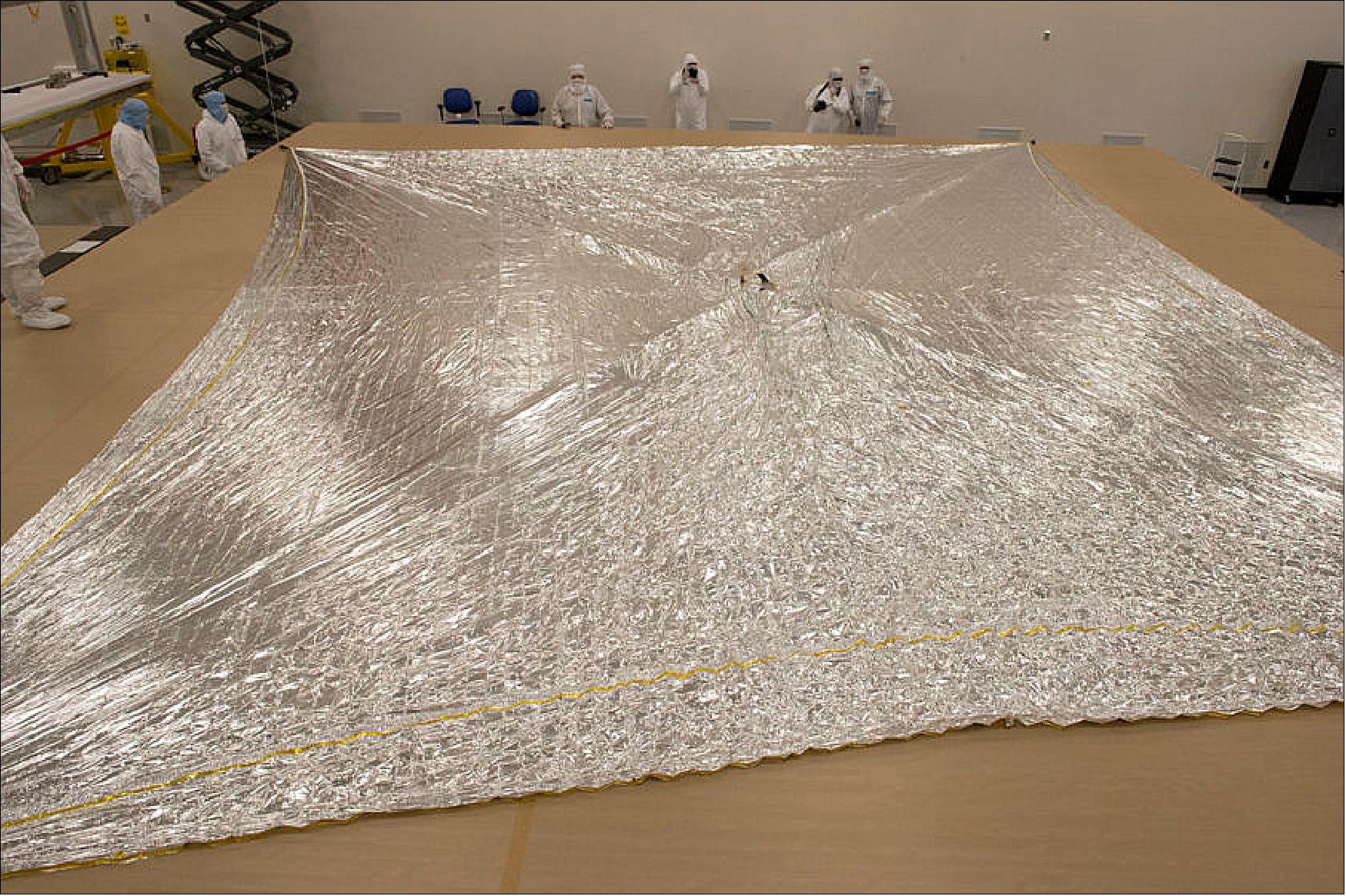 Figure 10: Deployment test of the solar sail at NeXolve (image credit: NASA/GSFC)
