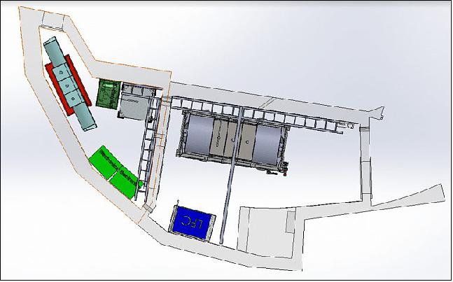 Figure 12: WIYN basement showing the location of NEID, the laser frequency comb and the electronics rack/s (image credit: PSU)