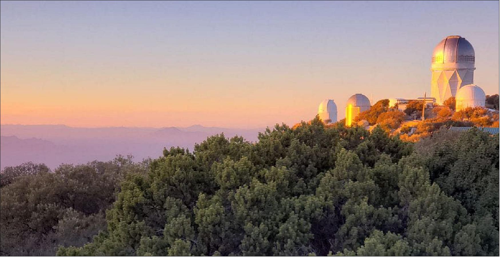 Figure 5: Sunset over Kitt Peak National Observatory during NEID commissioning in January 2020 (photo credit: Paul Robertson)