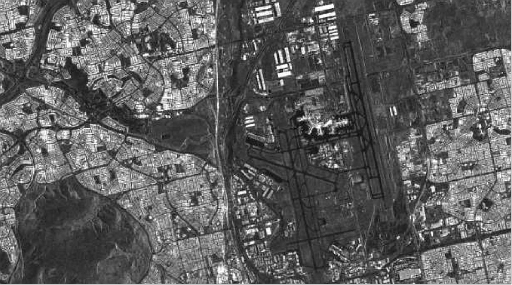 Figure 11: NovaSAR-1 image of Calgary, Canada with a 6m resolution in stripmap mode (image credit: SSTL)