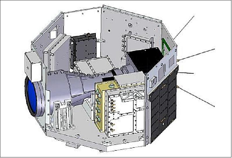 Figure 2: Cutaway view of the NEMO-HD spacecraft with the NAUTILUS platform (image credit: UTIAS/SFL)