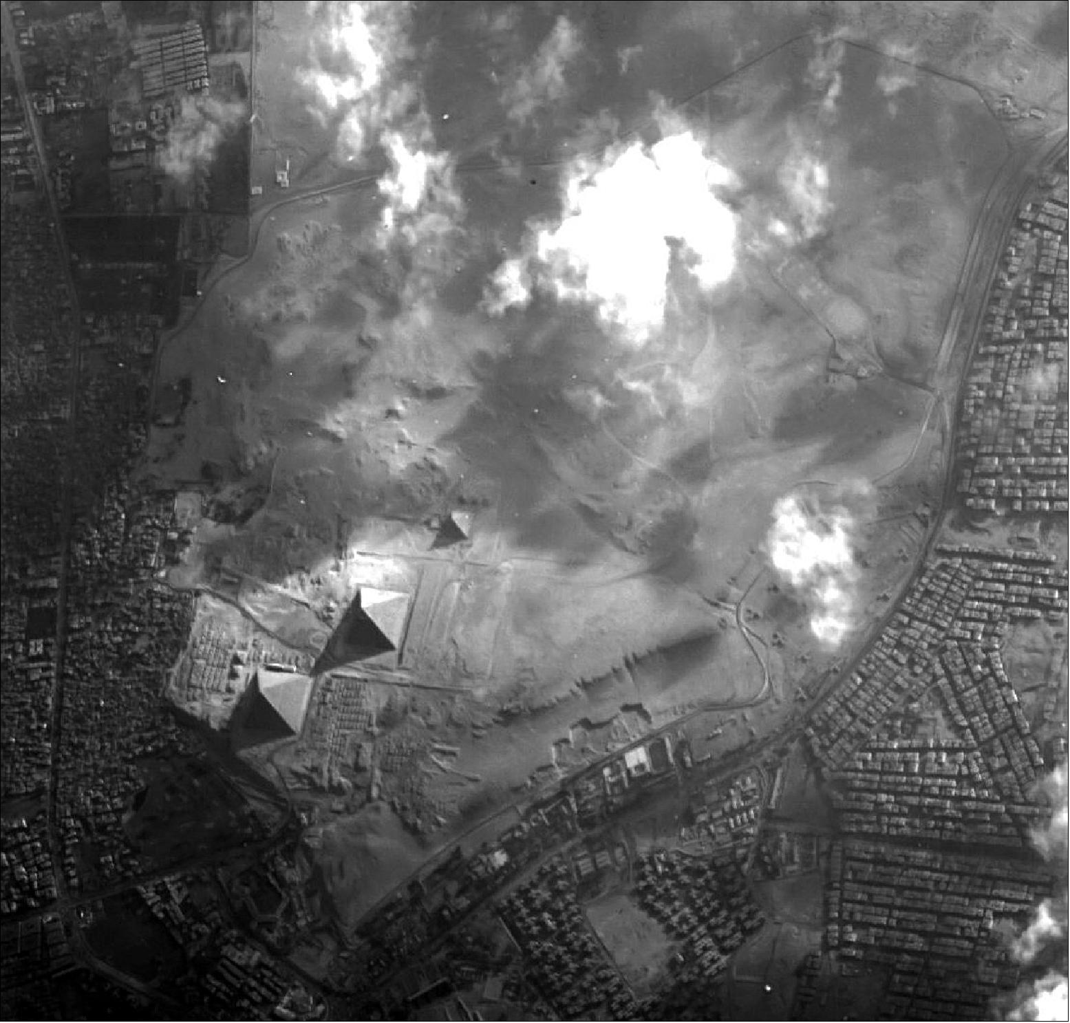 Figure 9: This PROBA-1 image of Egypt's Giza Pyramid Complex was acquired on 6 January 2018 (image credit: ESA)