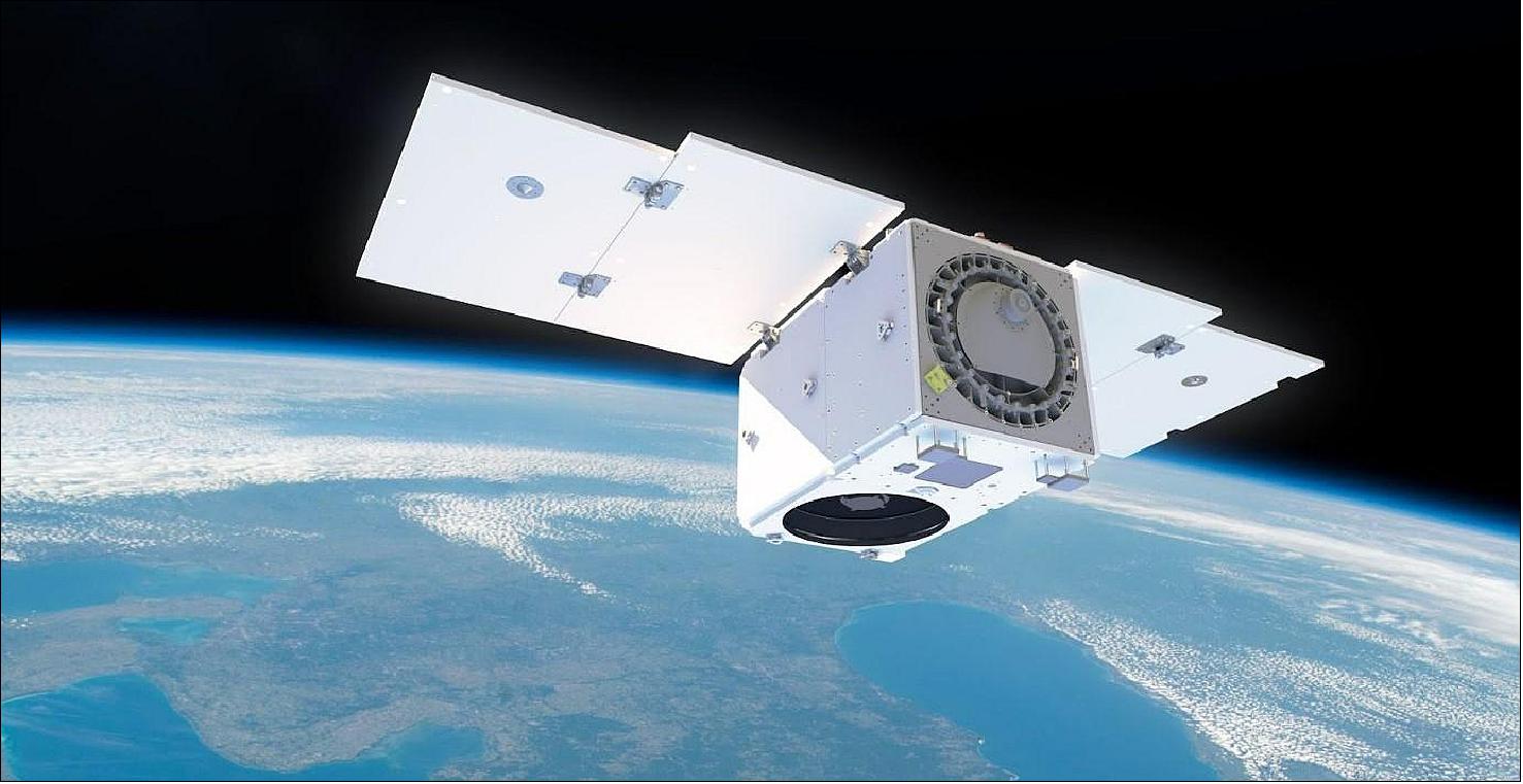 Figure 1: Rendering of a Pelican satellite (image credit: Planet Labs)