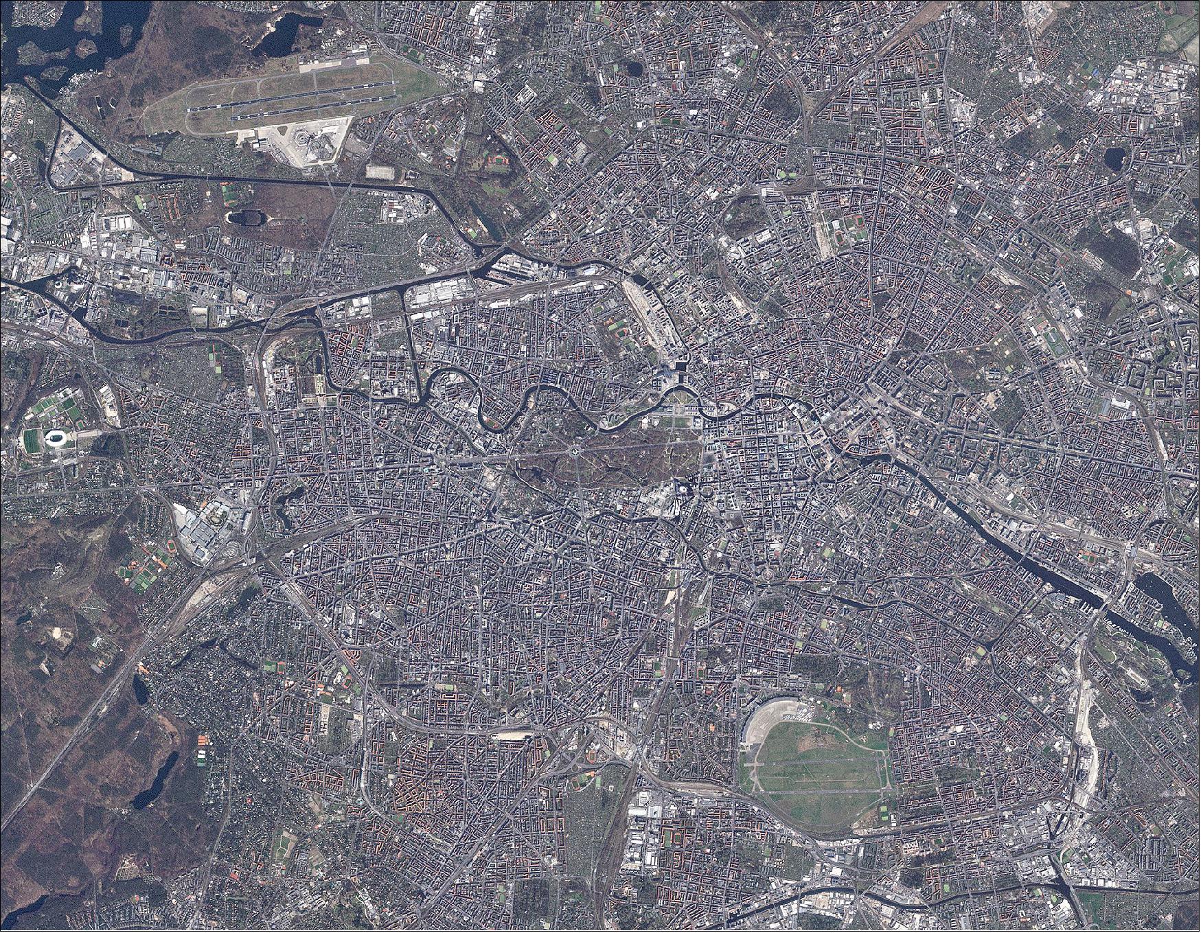 Figure 25: RapidEye last light image of Berlin, Germany (image credit: 2020, Planet Labs Inc.)