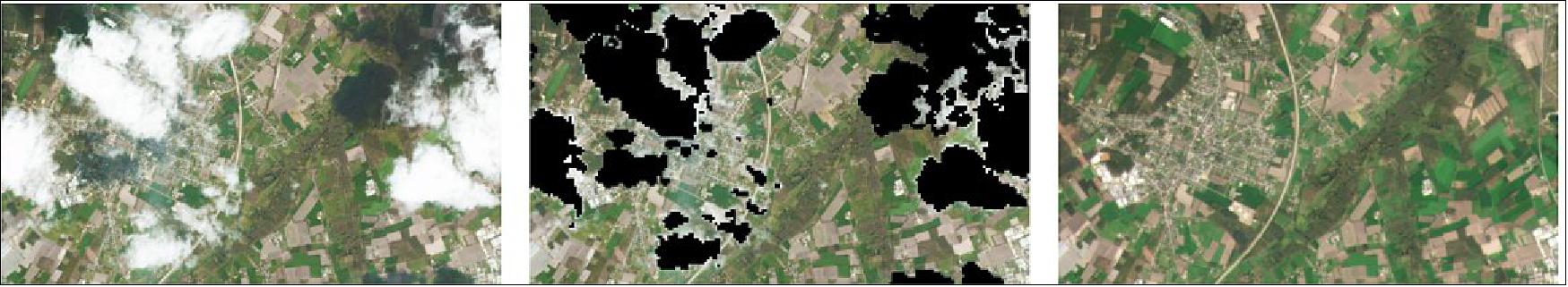 Figure 11: SAR enabling advanced imaging of areas previously obscured by cloud cover over Eksel, Belgium in 2021, image credit: Planet Labs Inc.)