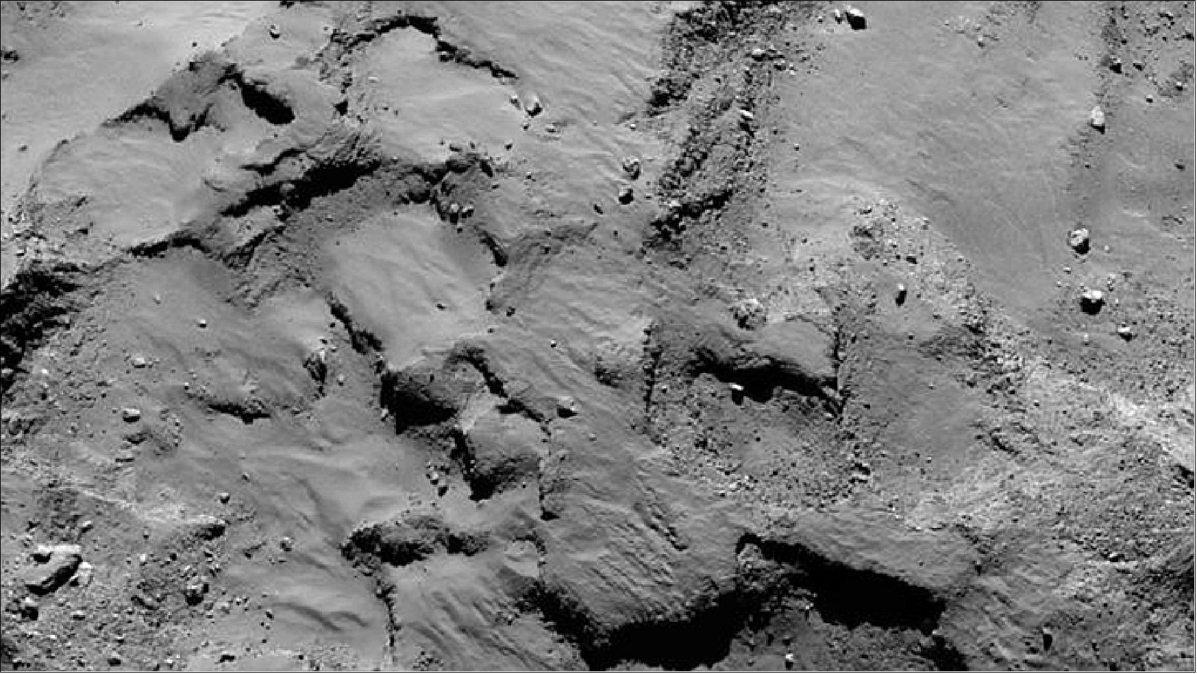Figure 165: Philae’s primary landing site – mosaic (image credit: ESA, Rosetta,MPS for OSIRIS Team MPS, UPD, LAM, IAA, SSO, INTA, UPM, DASP, IDA)