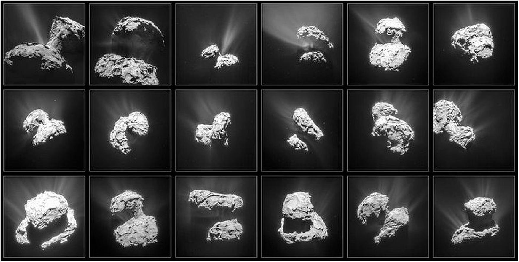 Figure 142: Comet activity 31 January – 25 March 2015 (ESA/Rosetta/NAVCAM – CC BY-SA IGO 3.0)