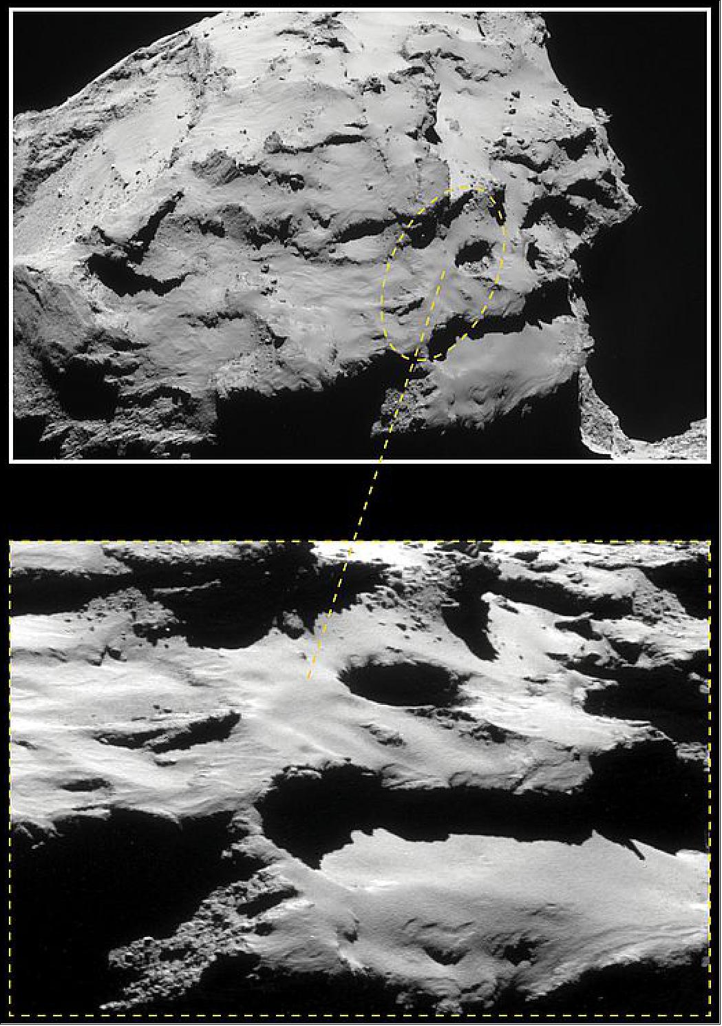 Figure 102: Rosetta's planned impact site (image credit: ESA)