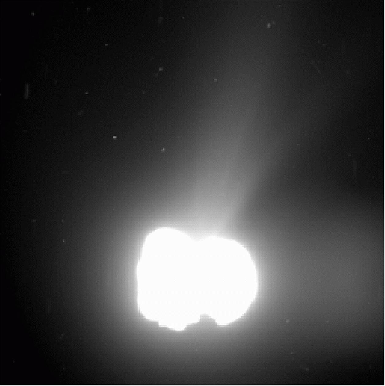 Figure 178: The image was taken by Rosetta’s OSIRIS wide-angle camera from a distance of 550 km (image credit: ESA, Rosetta, MPS for OSIRIS Team MPS, UPD, LAM, IAA SSO, INTA, UPM, DASP, IDA)