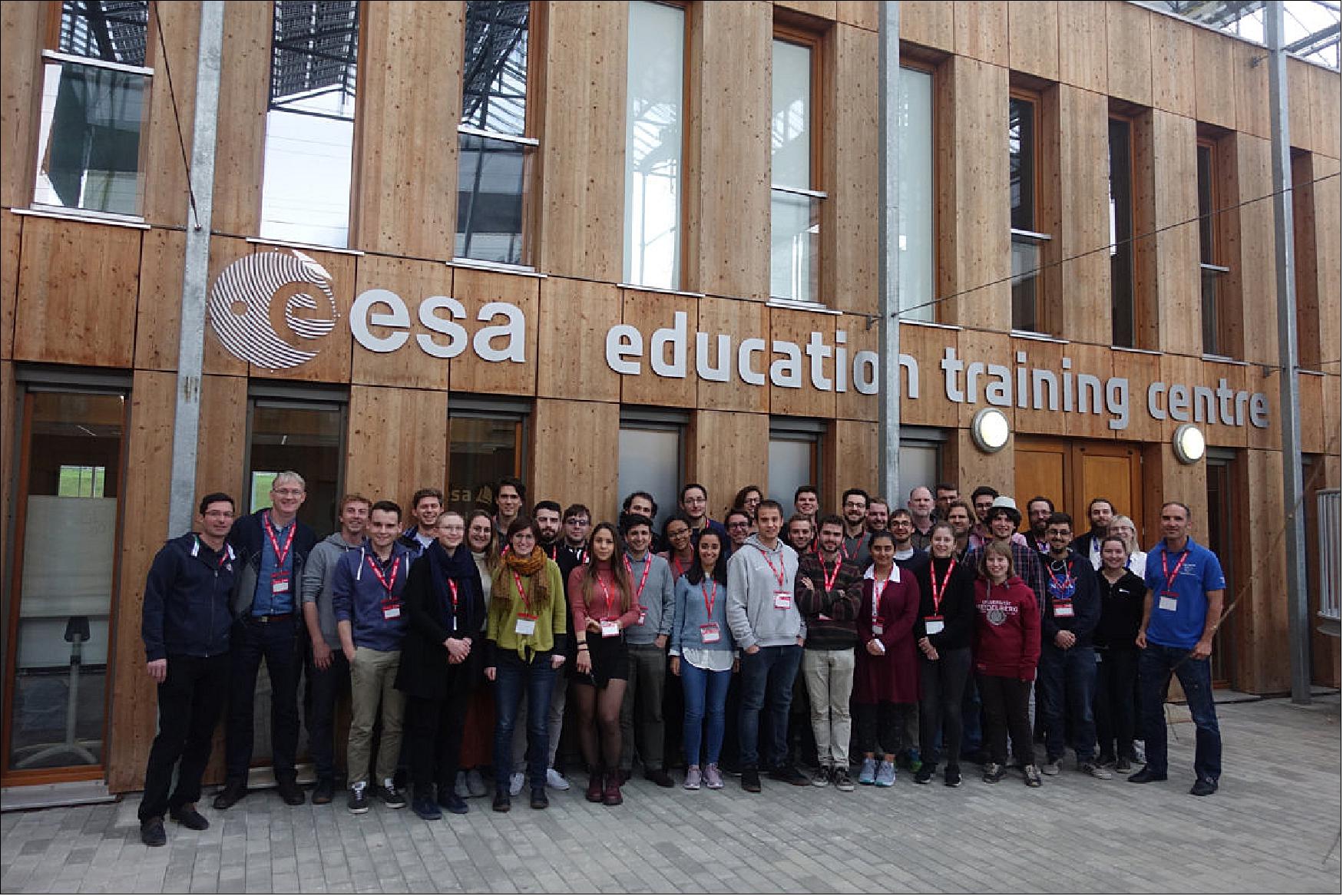 Figure 60: Photo of the students and trainers at the ESA Academy's Training Center (image credit: ESA)